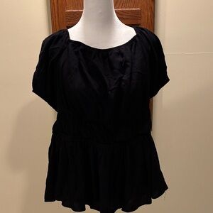 Torrid Elegant Black Blouse - size 1 (14-16)
